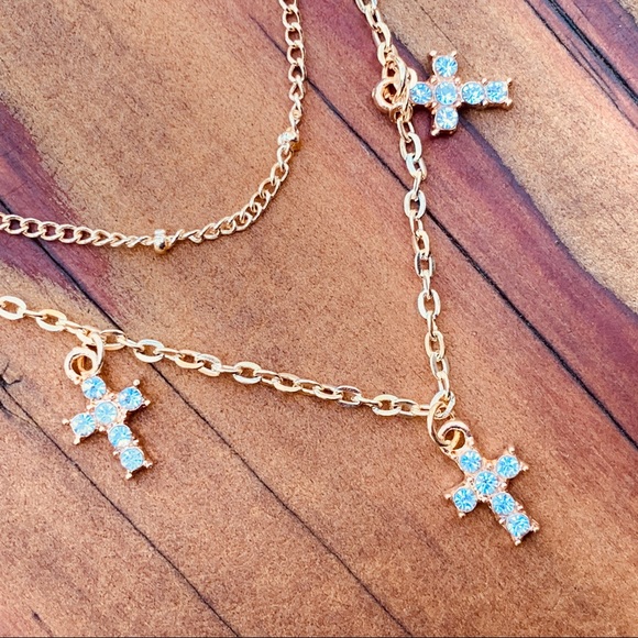 Crystal Cross ♡ Layered Choker GIFT - Picture 5 of 9